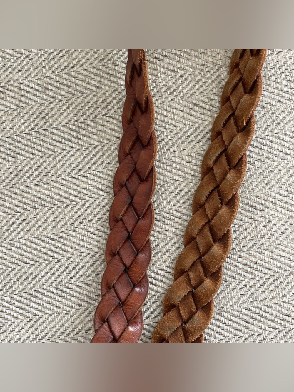 Abercrombie & Fitch Brown Braided Leather Belt XS Small - Picture 4 of 5